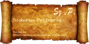 Szobonya Pellegrin névjegykártya